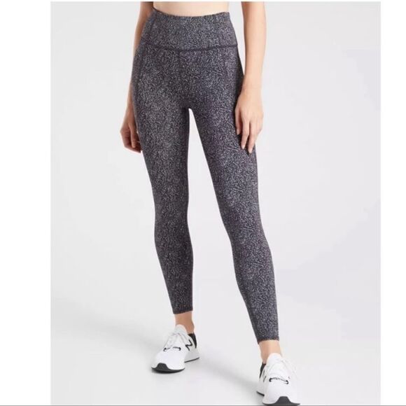 Athleta Pants - Athleta Lightning Static 7/8 Tight Speckled High Rise Leggings S